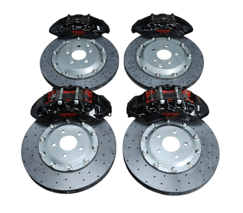 Crank Motorsport R35 GTR Carbon Ceramic Brake Conversion Kit – Nissan Skyline R32-R34 – Black Calipers with Black Hat