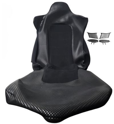 1x Nissan Skyline R34 GTR Vspec II OEM Black Front Seat Replacement Skin