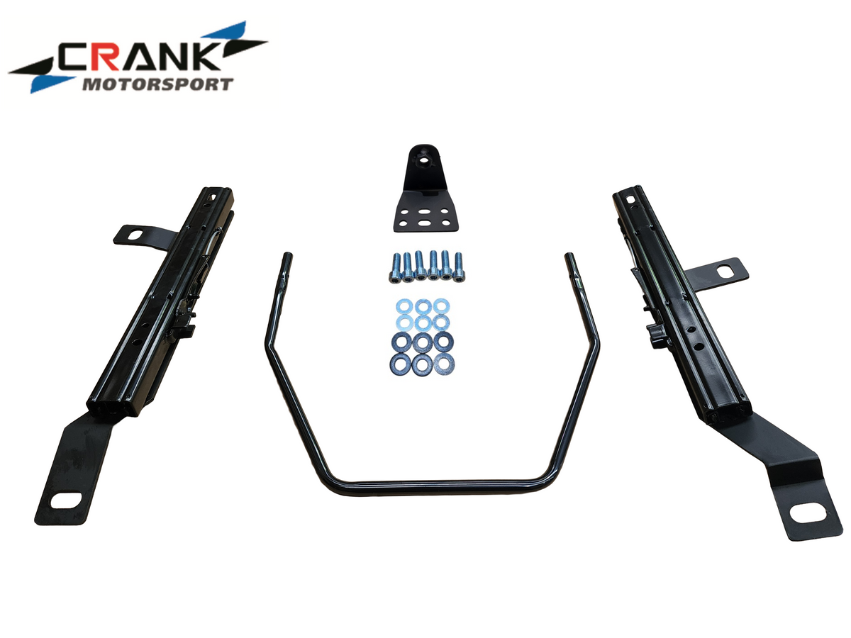 1x Crank Motorsport Mitsubishi Lancer CP9A Superlow Seat Rail Adapters -  BRIDE / RECARO / SPARCO Compatible