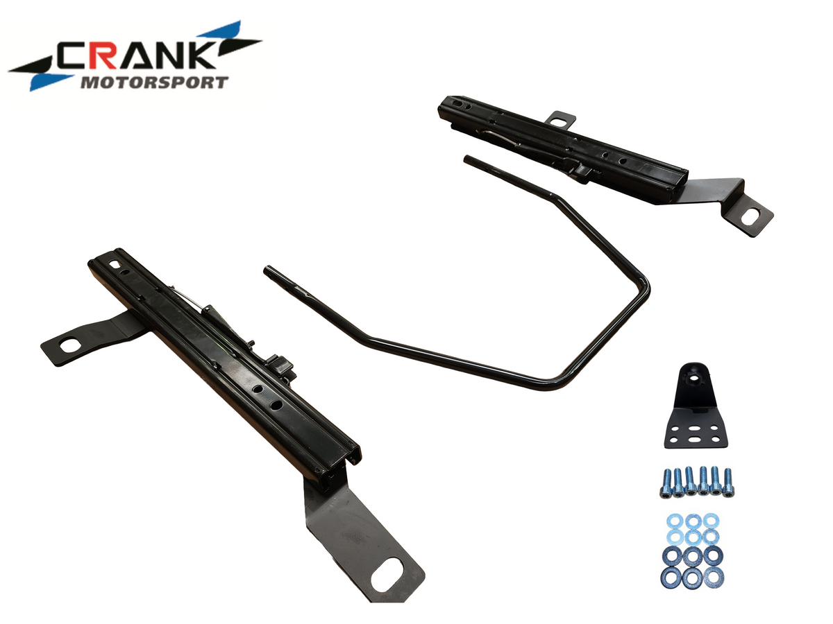 1x Crank Motorsport Mitsubishi Lancer CP9A Superlow Seat Rail Adapters -  BRIDE / RECARO / SPARCO Compatible
