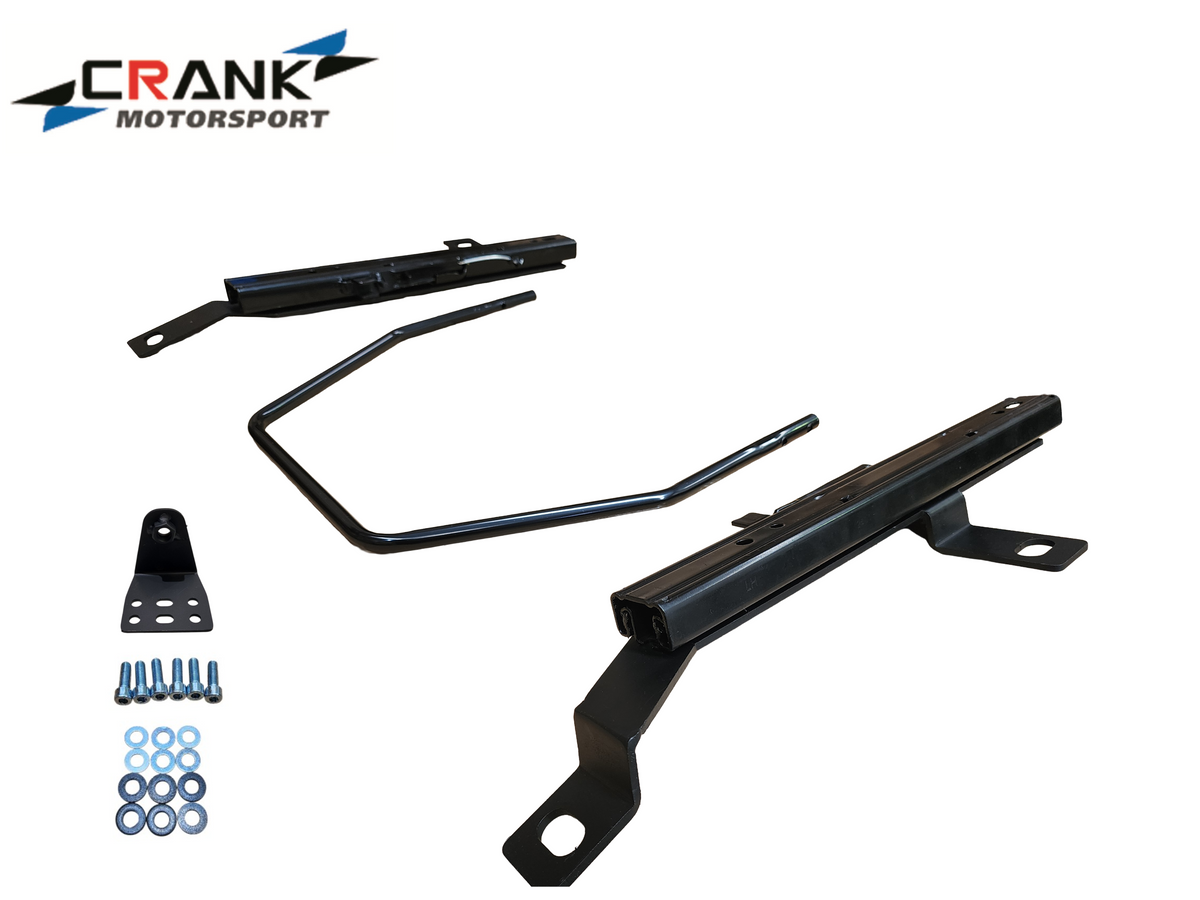 1x Crank Motorsport Mitsubishi Lancer CP9A Superlow Seat Rail Adapters -  BRIDE / RECARO / SPARCO Compatible