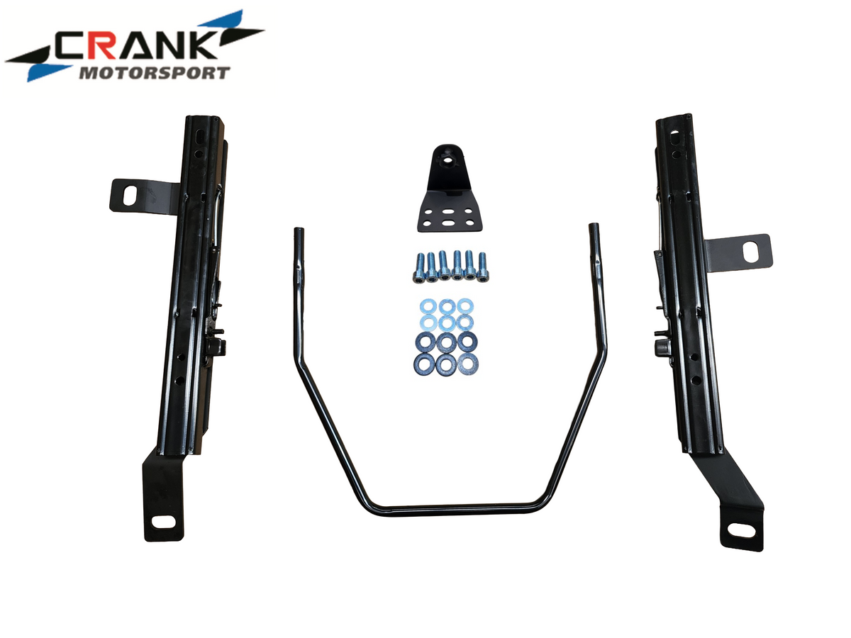 1x Crank Motorsport Mitsubishi Lancer CP9A Superlow Seat Rail Adapters -  BRIDE / RECARO / SPARCO Compatible