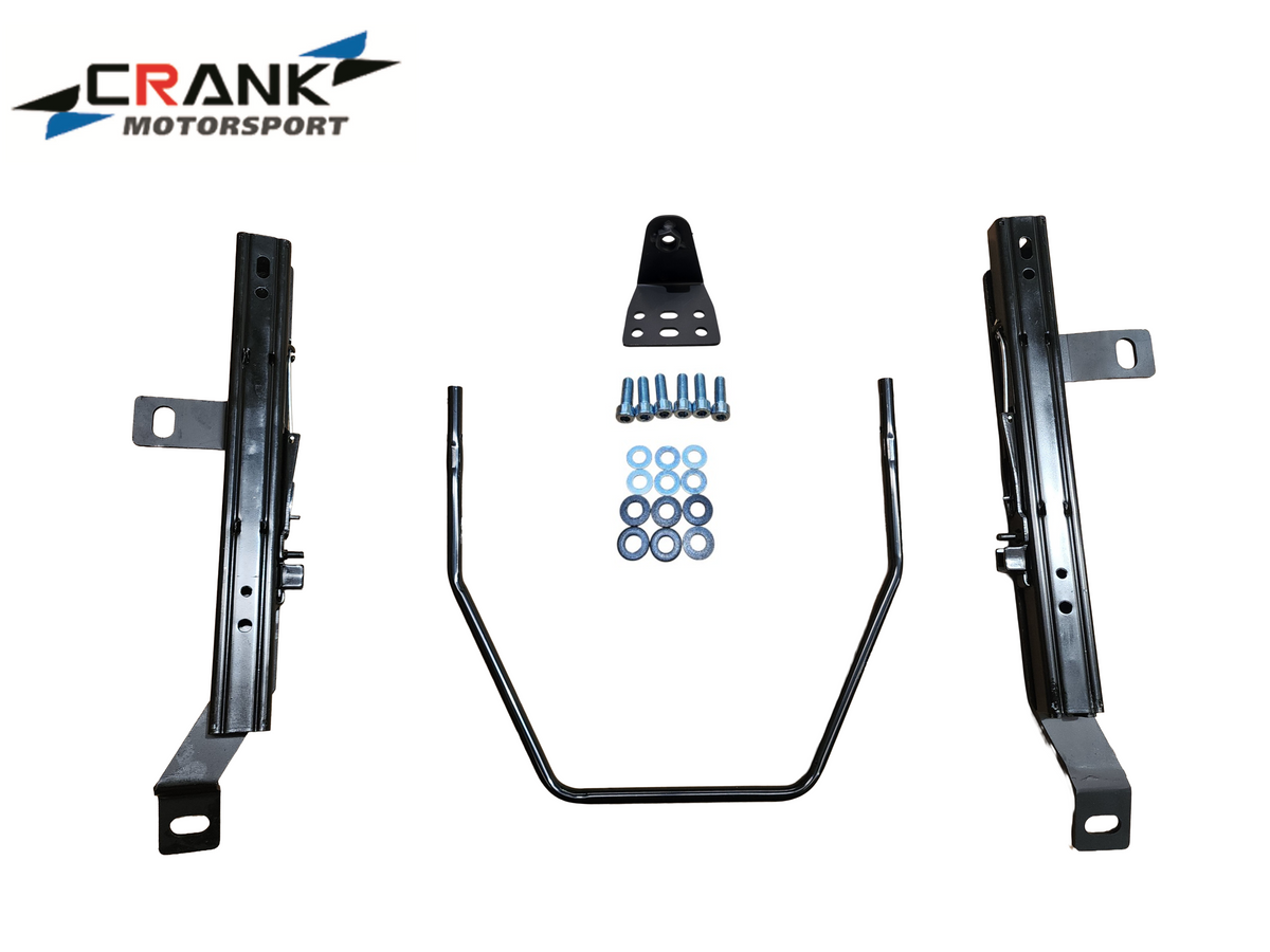 1x Crank Motorsport Mitsubishi Lancer CP9A Superlow Seat Rail Adapters -  BRIDE / RECARO / SPARCO Compatible