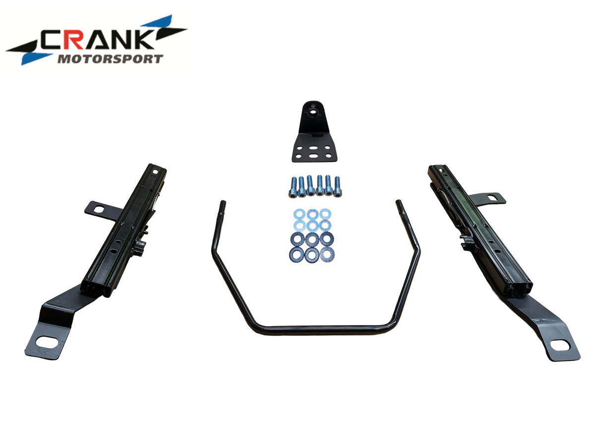 1x Crank Motorsport Mitsubishi Lancer CP9A Superlow Seat Rail Adapters -  BRIDE / RECARO / SPARCO Compatible