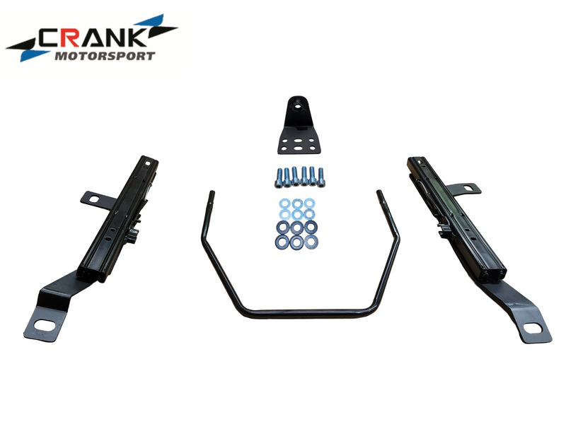 1x Crank Motorsport Mitsubishi Lancer CP9A Superlow Seat Rail Adapters -  BRIDE / RECARO / SPARCO Compatible