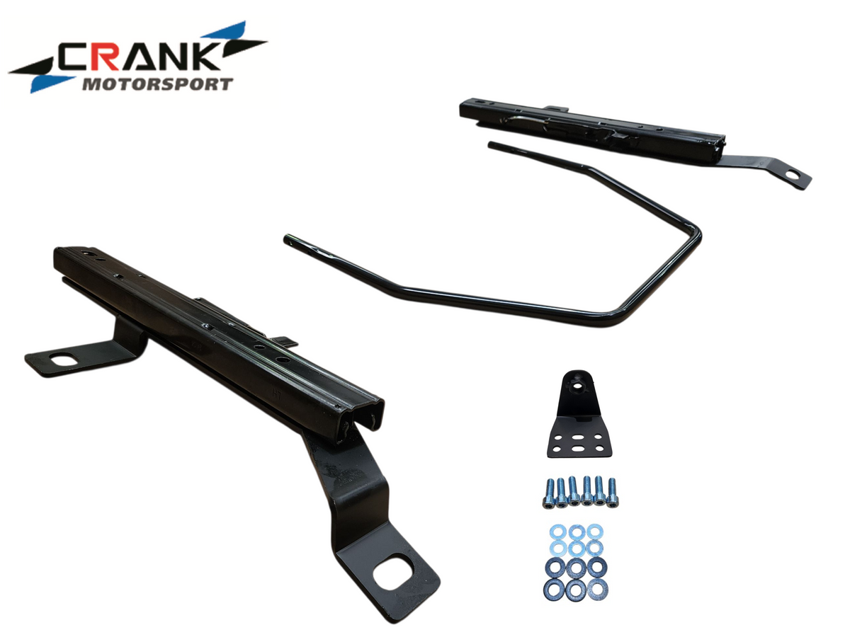 1x Crank Motorsport Mitsubishi Lancer CP9A Superlow Seat Rail Adapters -  BRIDE / RECARO / SPARCO Compatible