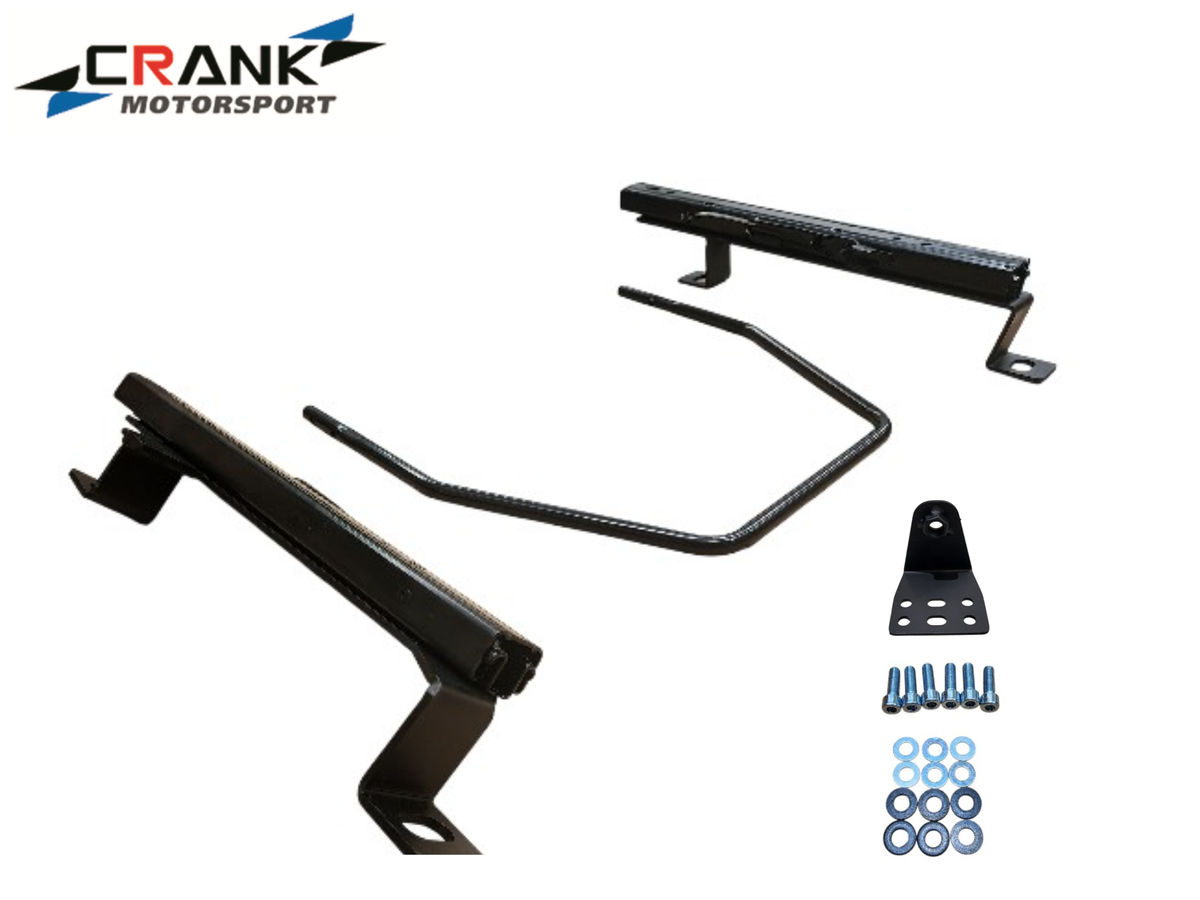 2x Crank Motorsport BMW E30 Superlow Seat Rail Adapters – BRIDE / RECARO / SPARCO Compatible