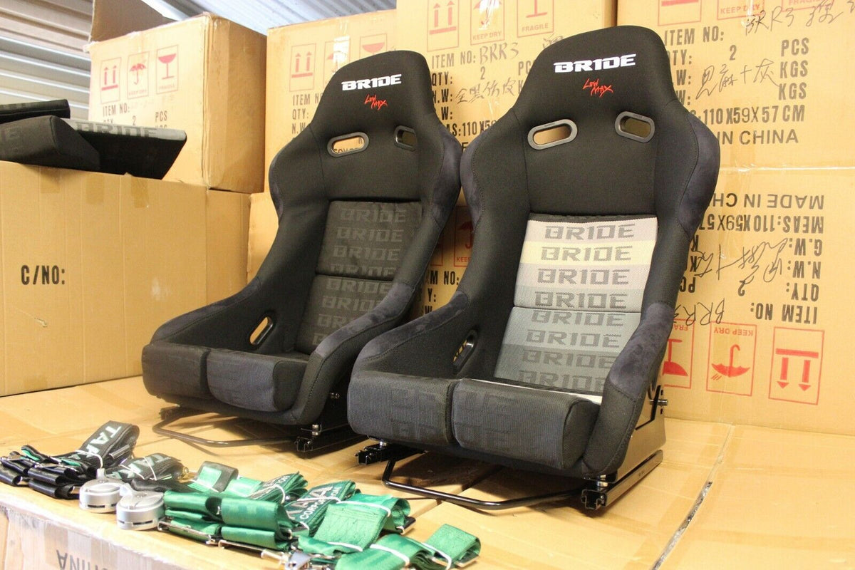1x Bride VIOS II Fixed Back Fibreglass Racing Seat – Grey or Full Black, AU Stock