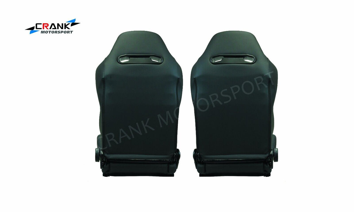 2x GT3 Ultra Hard-Wearing PVC Vinyl Racing Seats – Car Sport Seats – ADR Approved