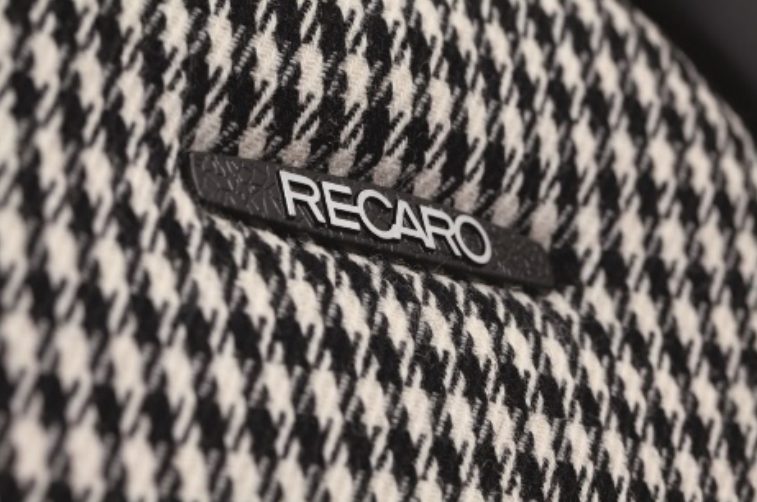 GENUINE RECARO Classic Pole Position (ABE) Black Leather &amp; Pepita (Houndstooth)