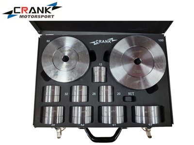 Crank Motorsport 20-Piece Hydraulic Metal Hole Punch Set – Premium Taper Dimple Dies Kit