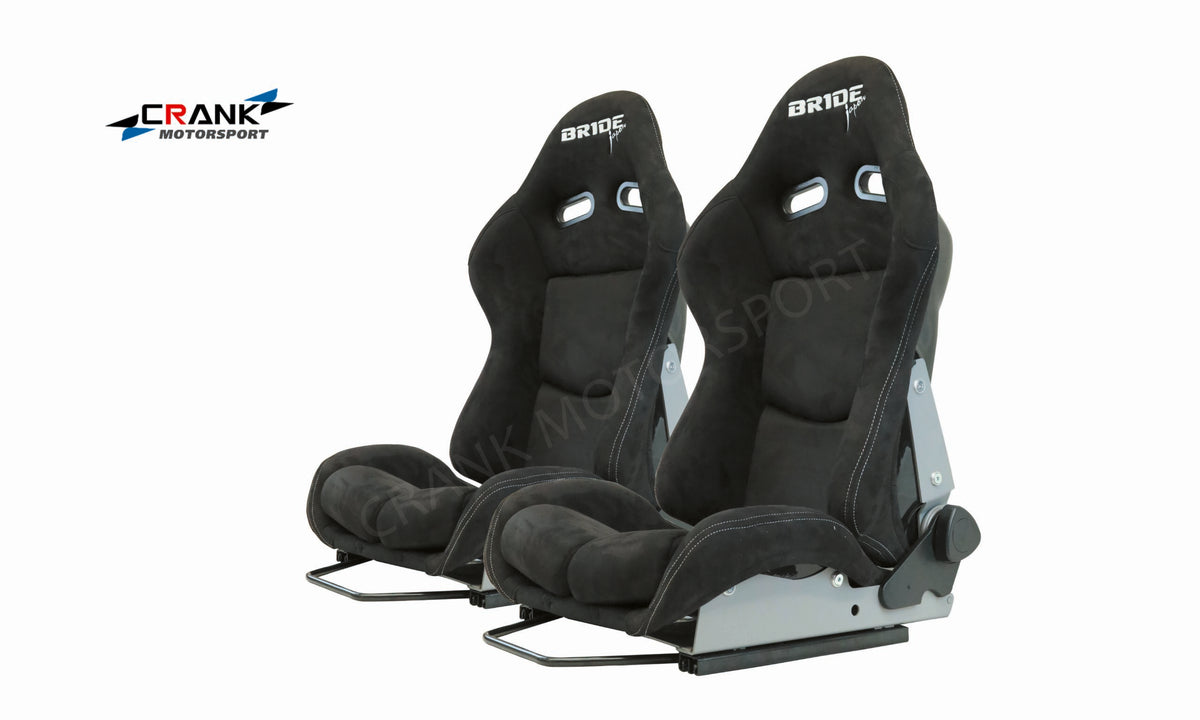 2x Crank Motorsport BRIDE Stradia CARBON Alcantara Seat – R34 GTR Compatible – ADR Approved