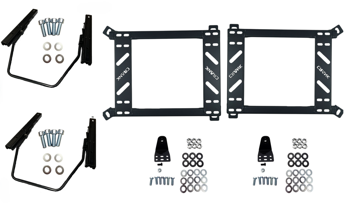 Crank Motorsport BMW 3 Series E36, E46 Coupe & Sedan Seat Adapter Rail Package – BRIDE / RECARO / SPARCO Compatible