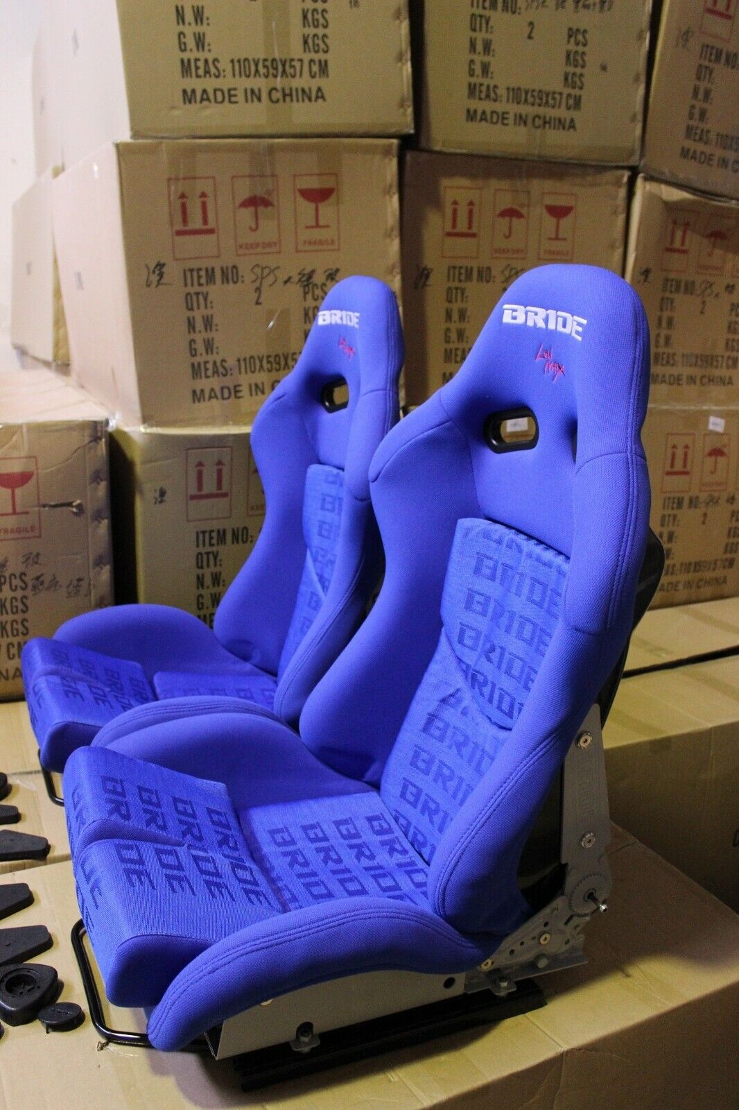 2x Bride Stradia Blue Fiberglass Racing Seats – ADR Approved