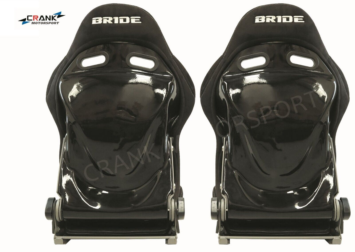 2x Bride Stradia Fiberglass Alcantara Recliner Seats – ADR Approved