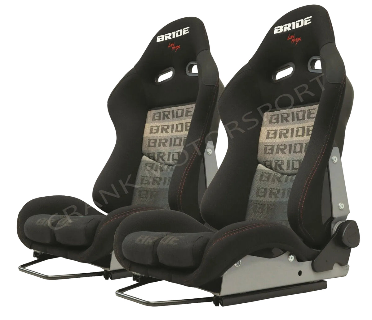 2x Bride Stradia Fiberglass Full Black Gradient Recliner Seat – ADR Approved