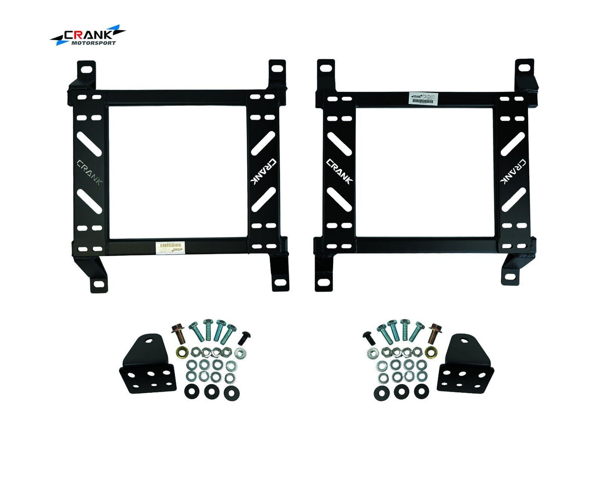 2x Crank Motorsport Mitsubishi Lancer / EVO 2008 Seat Adapter Rail Pair – BRIDE / RECARO / SPARCO Compatible