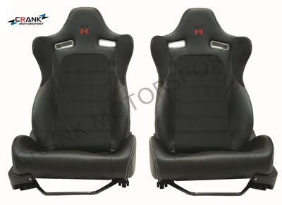 2x Crank Motorsport Nissan Skyline R34 GTR Mspec Leather Style Seats – ADR Approved