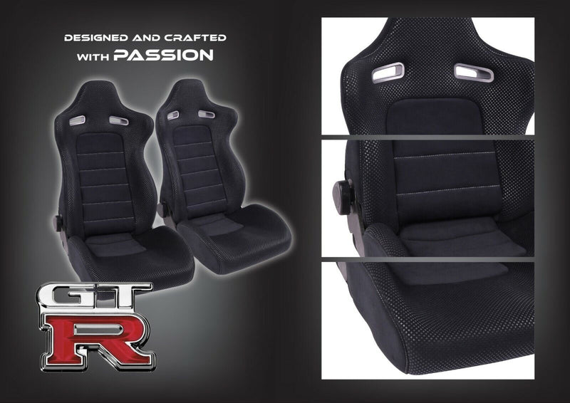 2x Crank Motorsport Nissan Skyline R34 GTR Vspec II Series 2 Style Seats – ADR Approved