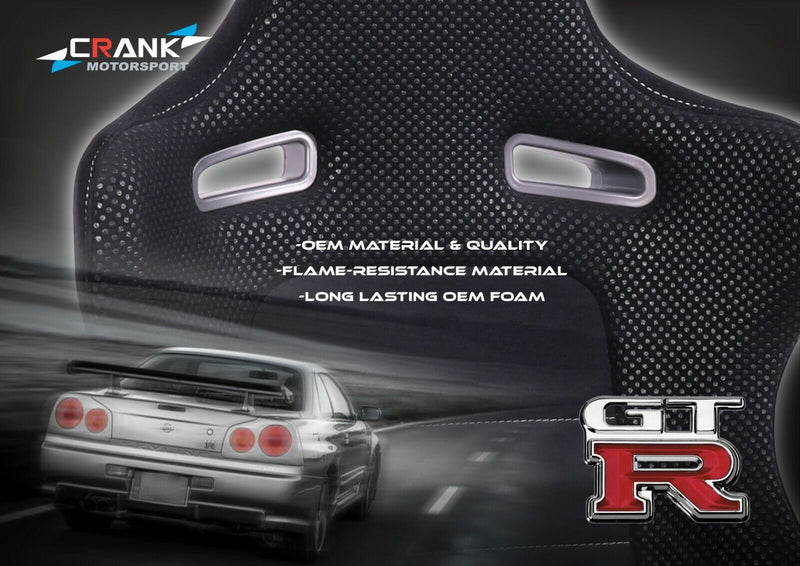 2x Crank Motorsport Nissan Skyline R34 GTR Vspec II Series 2 Style Seats – ADR Approved