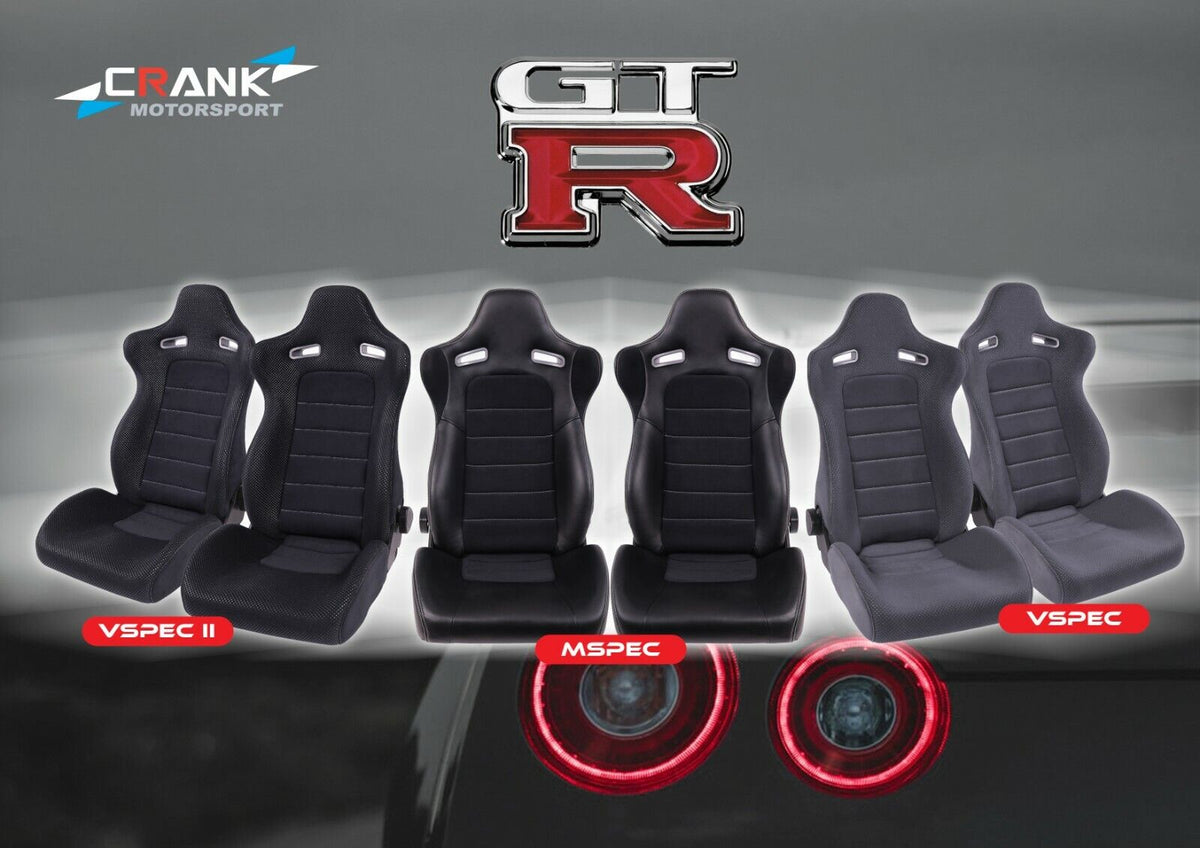 2x Crank Motorsport Nissan Skyline R34 GTR Vspec II Style Interior Combo Package – ADR Approved, AU Stock