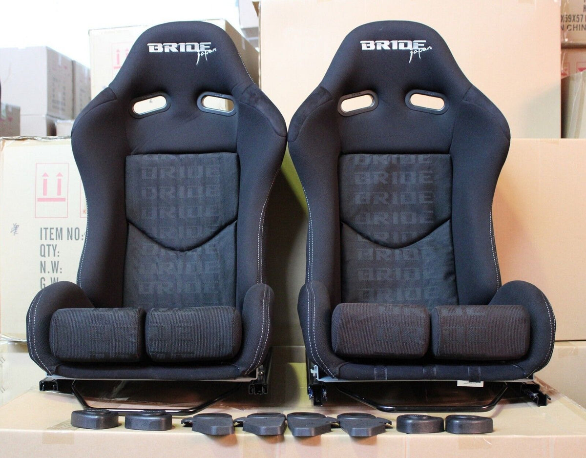 2x Bride Stradia Black Fiberglass Recliner Seats – ADR Approved