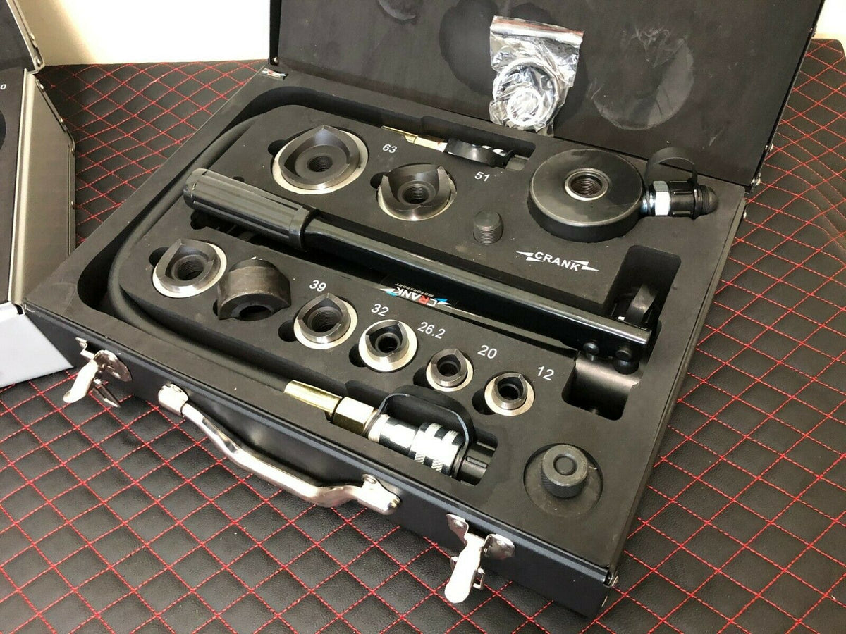 Crank Motorsport 36 Pcs Dimple Die Hole Punch Set – 16–63 mm Cut, 1/2–2.5 in RADIUS Premium Kit
