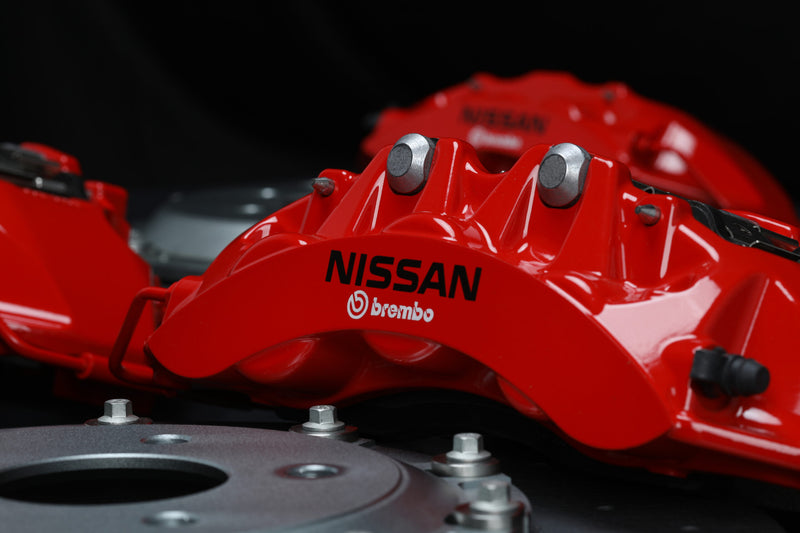 Crank Motorposrt R35 GTR Carbon Ceramic Brake Conversion Kit – Nissan Skyline R32-R34 – Red Calipers with Black Hat