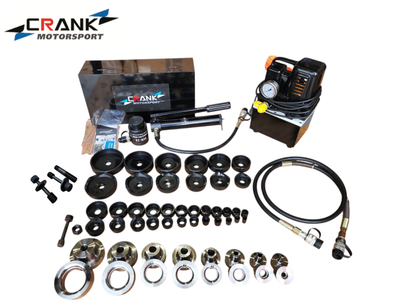 Crank Motorsport 52 Pcs Dimple Die + Electric Hydraulic Kit – 16–114 mm Cut, 1/2–2-1/2 in RADIUS