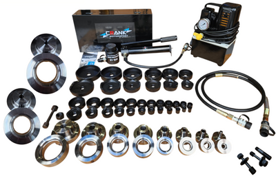 Crank Motorsport 56 Pcs Dimple Die + Electric Hydraulic Kit – 16–114 mm Cut, 1/2–2-1/2  in RADIUS