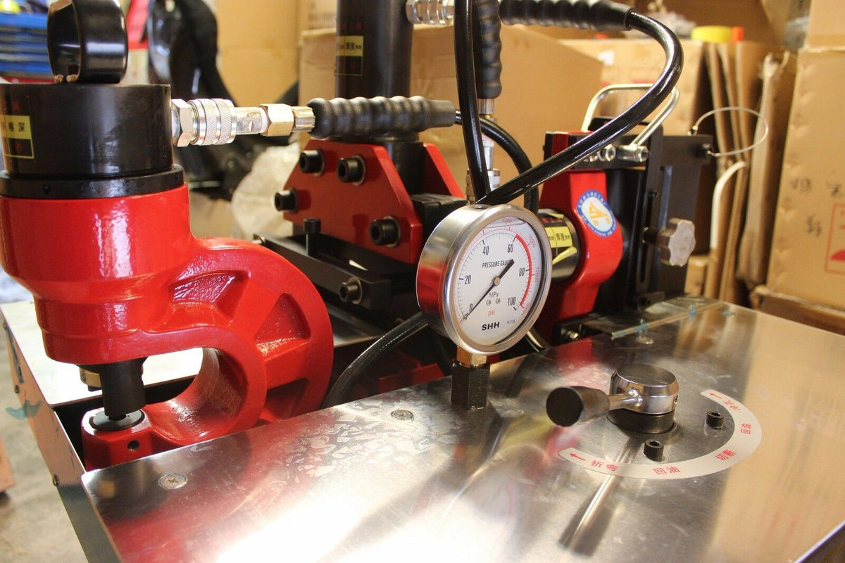 3-in-1 Hydraulic Metalwork Station – Hole Punch, Guillotine Cutter & Metal Folder
