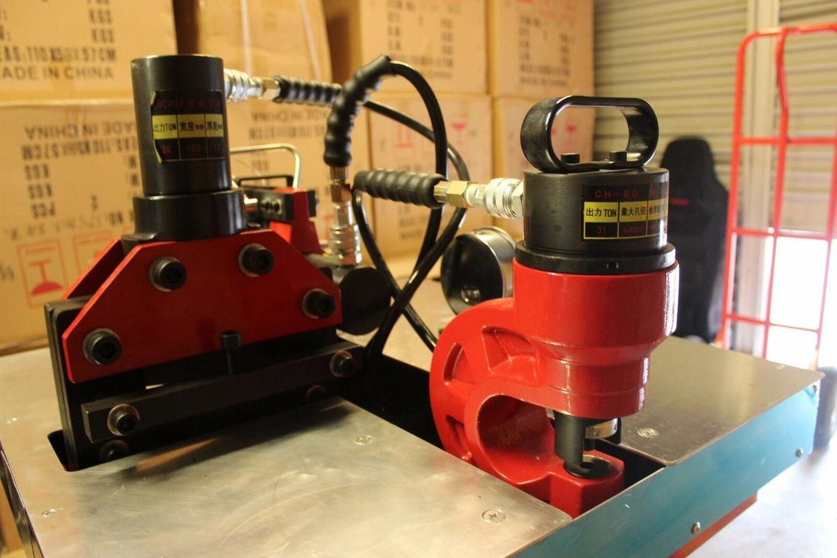 3-in-1 Hydraulic Metalwork Station – Hole Punch, Guillotine Cutter & Metal Folder