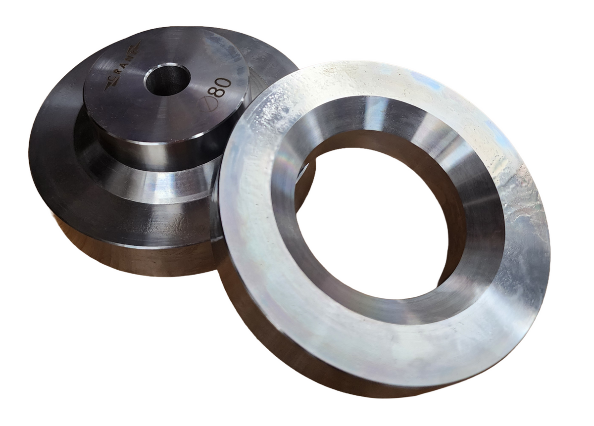 Crank Motorsport Taper Dimple Die Set – 80mm Shaft – 2 Piece – Professional Sheet Metal Tool