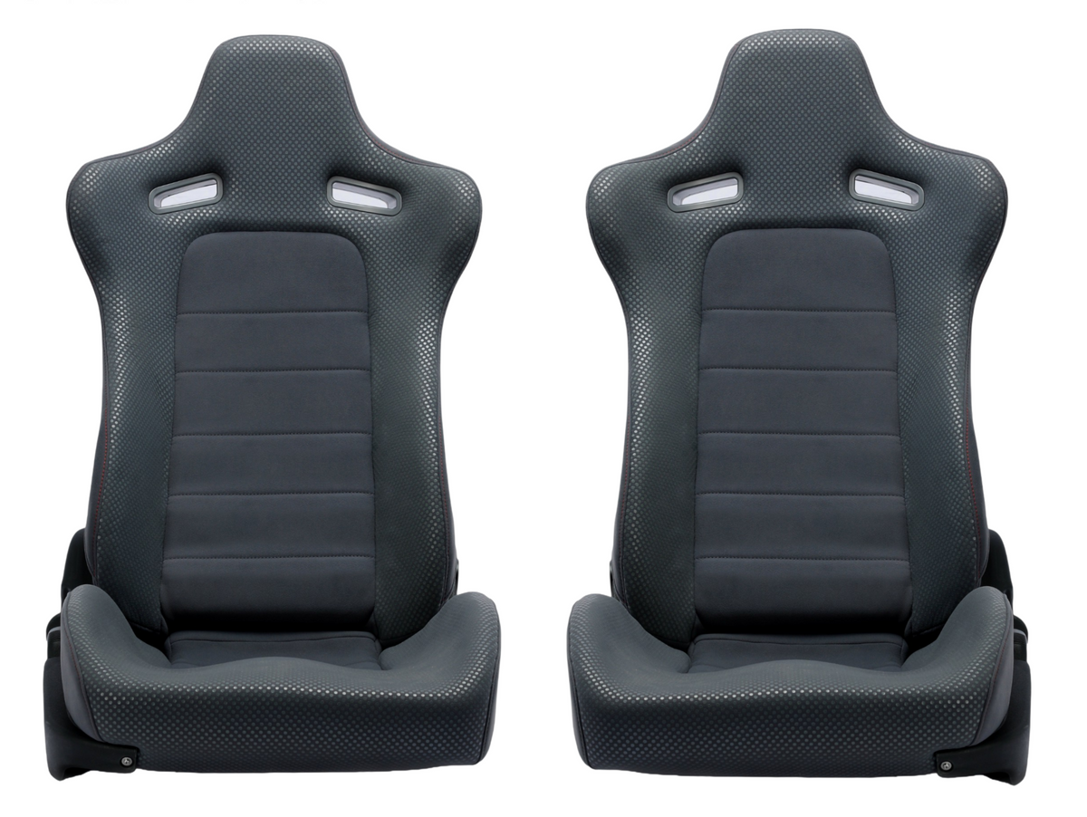2x Crank Motorsport Nissan Skyline R34 GTR Vspec I Grey Front Seat Package – ADR Approved Skyline R34 Performance Seats