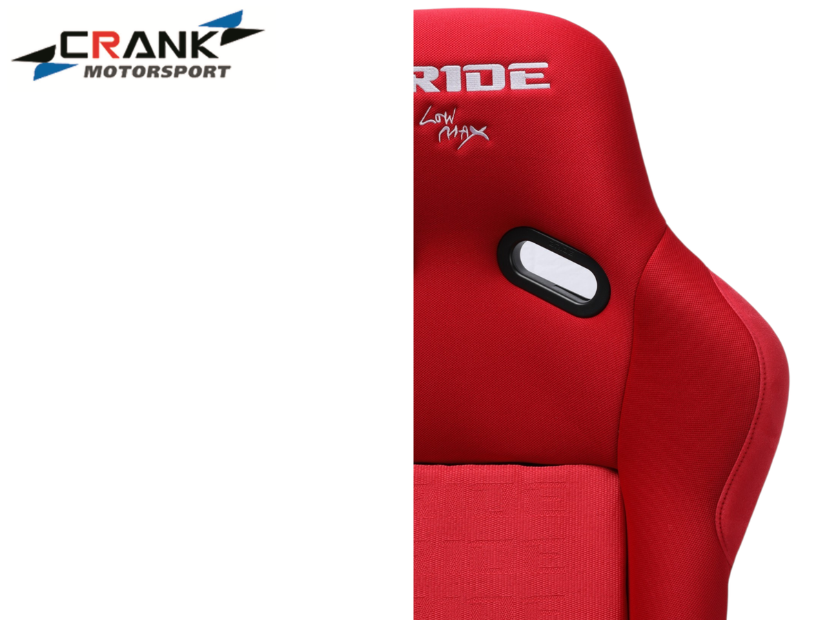 2x Bride VIOS II Style Fixed Back Racing Seats – Red Fibreglass Low Max