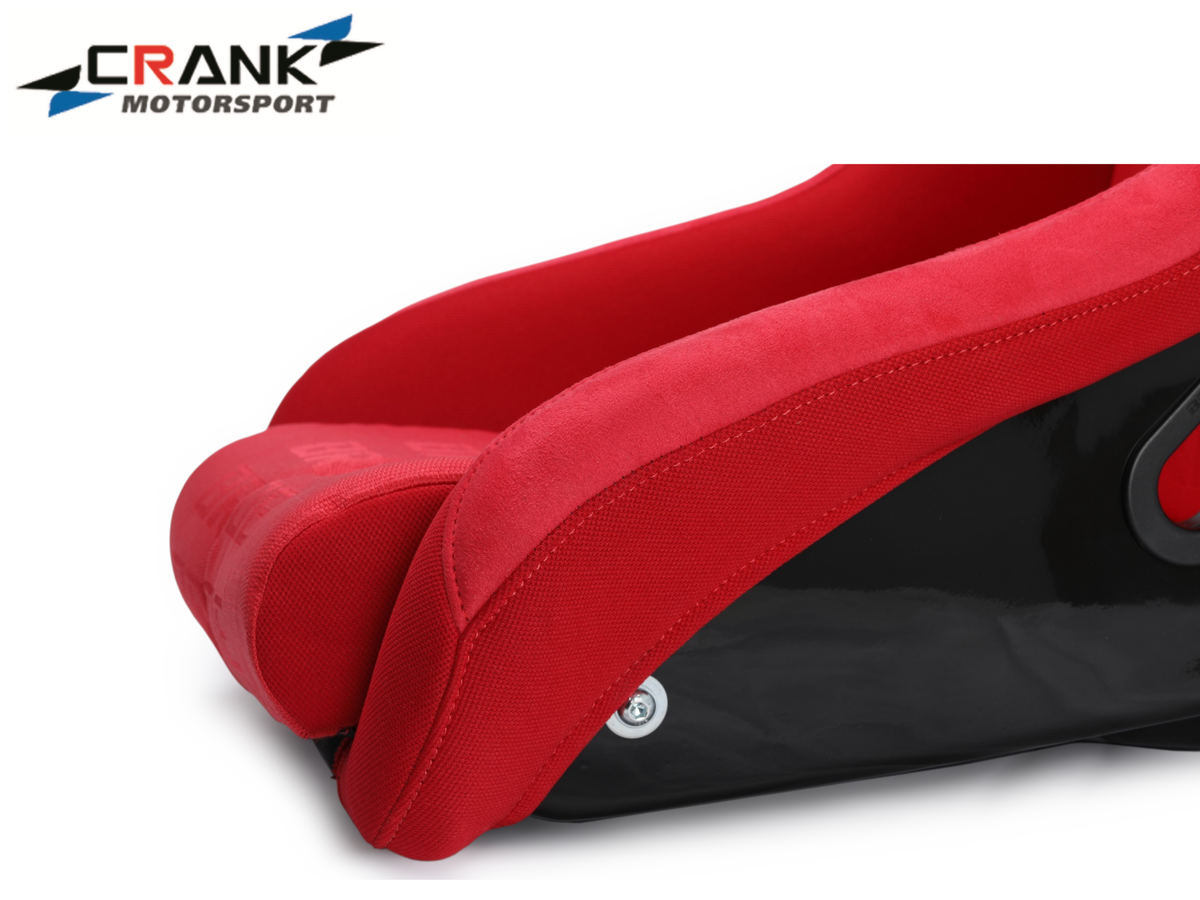 2x Bride VIOS II Style Fixed Back Racing Seats – Red Fibreglass Low Max