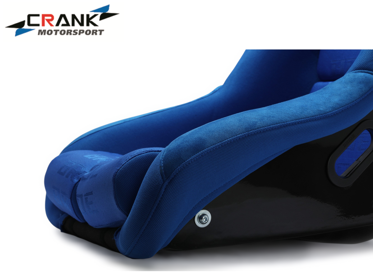 2x Bride VIOS II Style Fixed Back Racing Seats – Blue Fibreglass Low Max