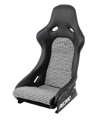 GENUINE RECARO Classic Pole Position (ABE) Black Leather &amp; Pepita (Houndstooth)